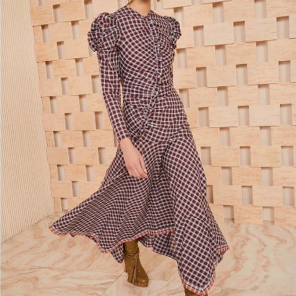 Ulla Johnson Isobel Gingham Plaid Dress